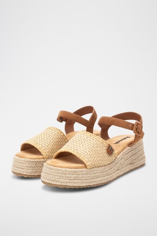 Sandales compensées - Beige