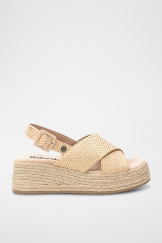 Sandales compensées - Beige