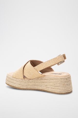 Sandales compensées - Beige