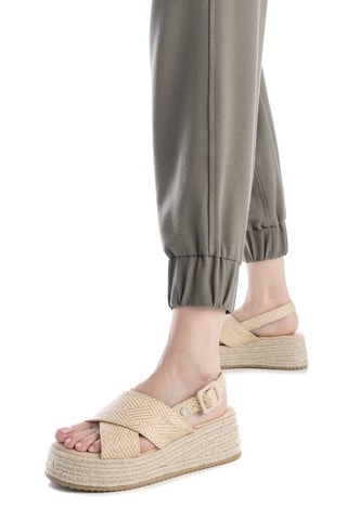 Sandales compensées - Beige