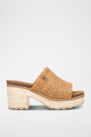 Mules à talons - Camel