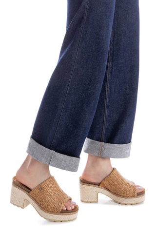 Mules à talons - Camel