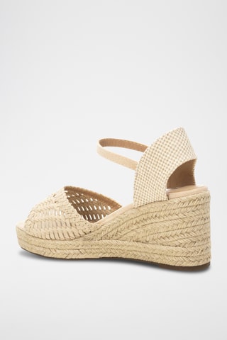 Sandales compensées - Beige