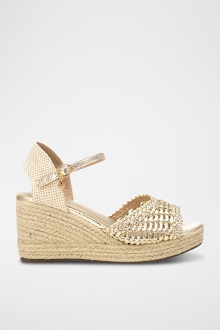 Sandales compensées - Doré