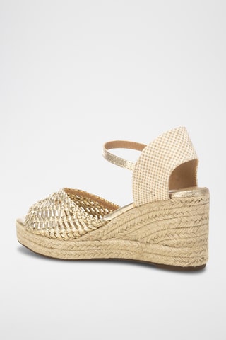 Sandales compensées - Doré