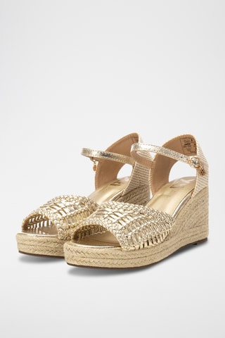 Sandales compensées - Doré