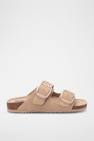 Mules en nubuck - Beige