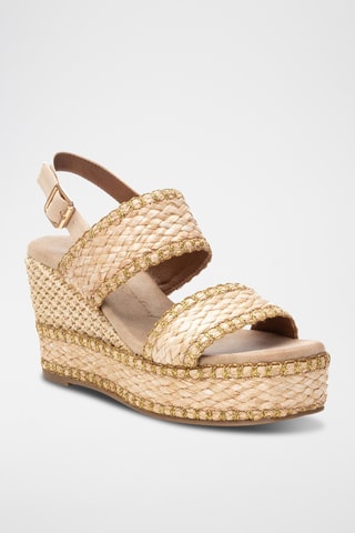 Sandales compensées - Beige clair