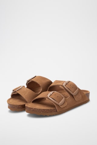 Mules en nubuck - Camel