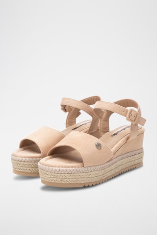 Sandales compensées - Beige