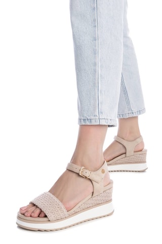 Sandales compensées - Beige