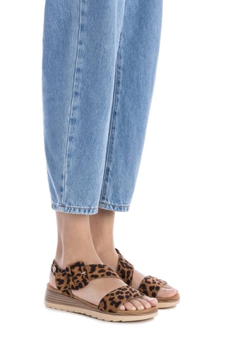 Sandales compensées - Camel