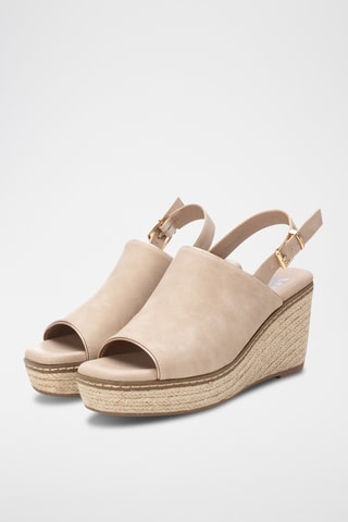 Sandales compensées - Beige