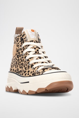 Baskets montantes plateformes - Taupe