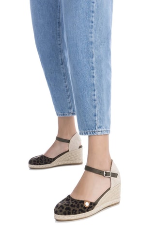 Espadrilles compensées - Kaki