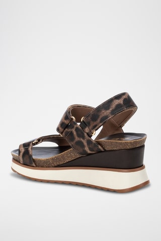 Sandales compensées - Taupe