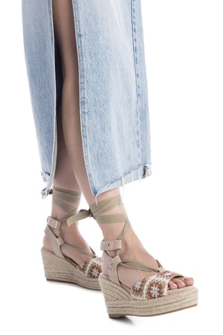 Sandales compensées - Beige