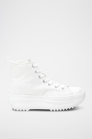 Baskets montantes plateformes - Blanc