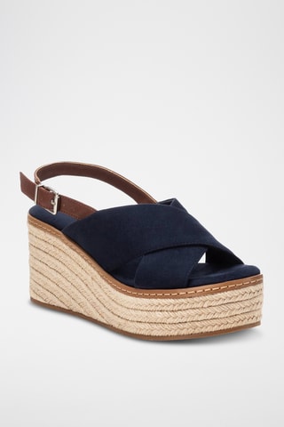 Sandales compensées - Bleu marine