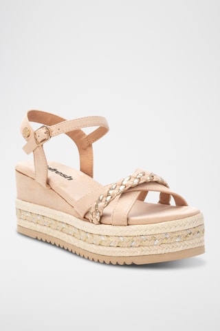 Sandales compensées - Nude