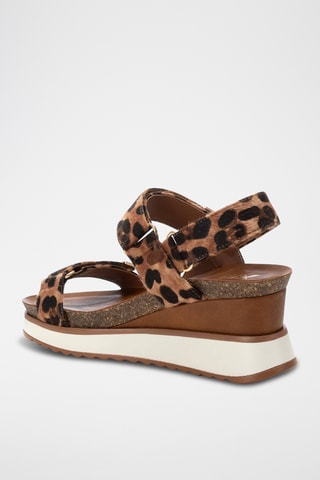 Sandales compensées - Camel