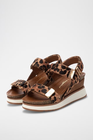 Sandales compensées - Camel