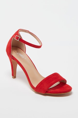 Sandalias de tacón - Rojo