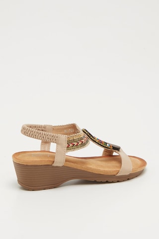 Sandali con zeppa - Beige
