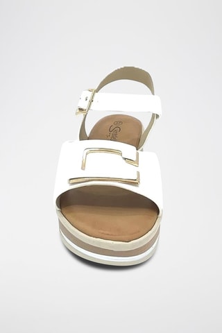 Sandali con zeppa - Bianco