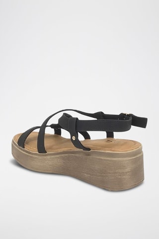 Sandalias de cuña - Negro