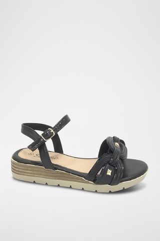 Sandali con zeppa - Nero