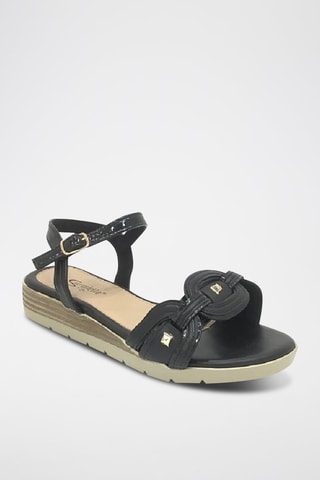 Sandali con zeppa - Nero