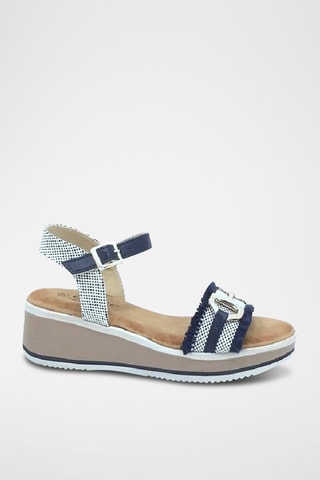 Sandali con zeppa - Blu