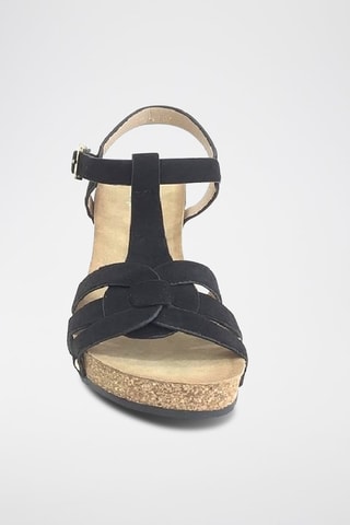 Sandali con zeppa - Nero