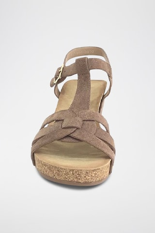 Sandali con zeppa - Kaki