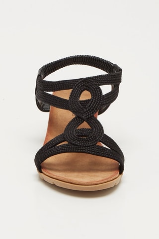 Sandali con zeppa - Nero