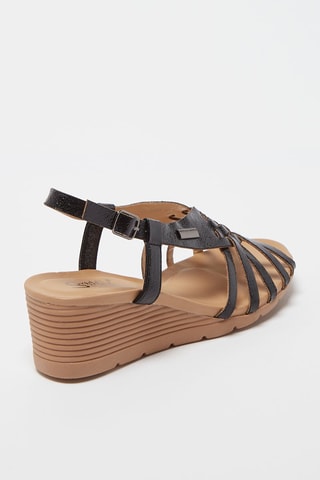 Sandali con zeppa - Nero