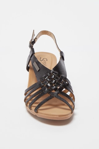 Sandali con zeppa - Nero