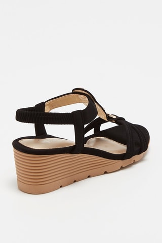 Sandali con zeppa - Nero