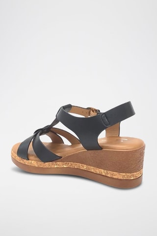 Sandali con zeppa - Nero