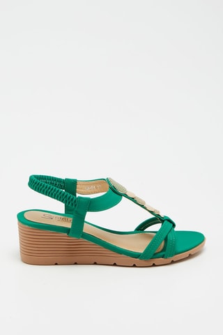 Sandalias de cuña - Verde