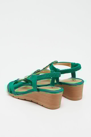 Sandalias de cuña - Verde