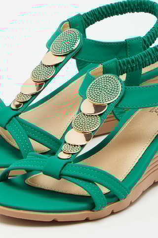 Sandalias de cuña - Verde