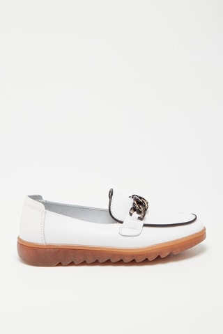 Mocasines de piel - Blanco