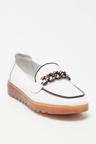 Mocasines de piel - Blanco
