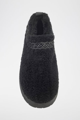 Zuecos forrados con plataforma - Negro