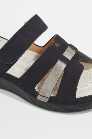 Sandalias de cuña - Negro