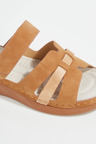 Sandalias de cuña - Camel