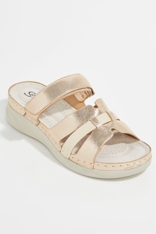 Sandalias de cuña - Dorado