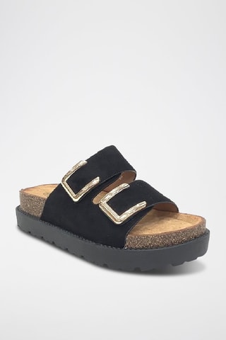 Sandalias con plataforma - Negro